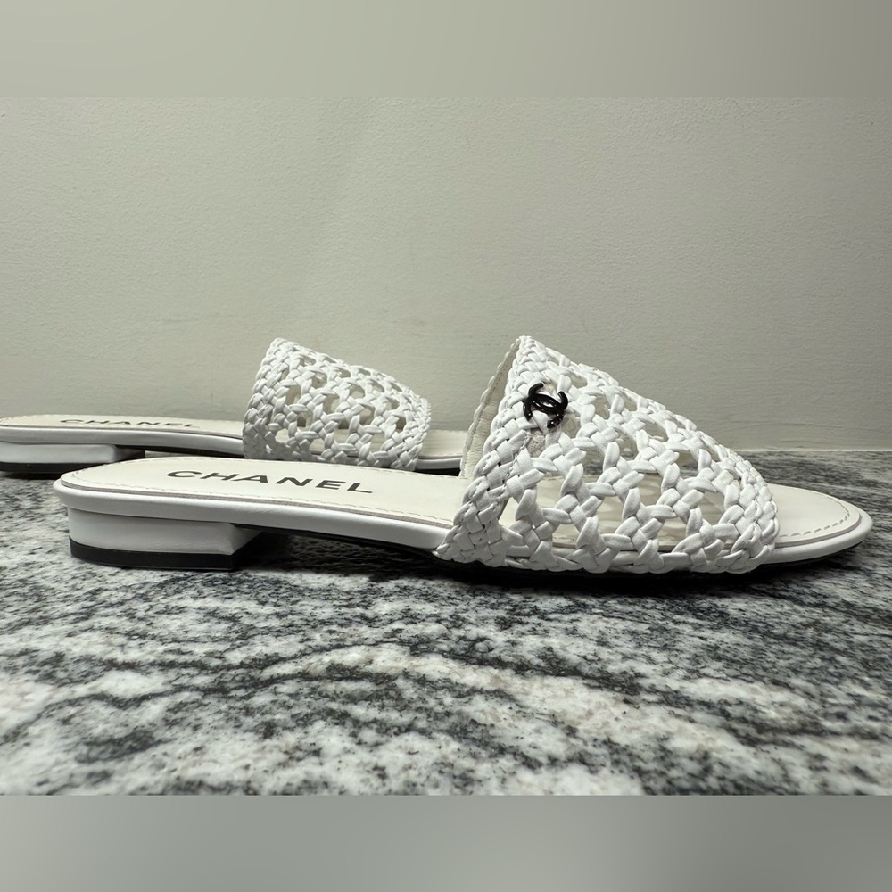 Chanel Braided Slides 39C